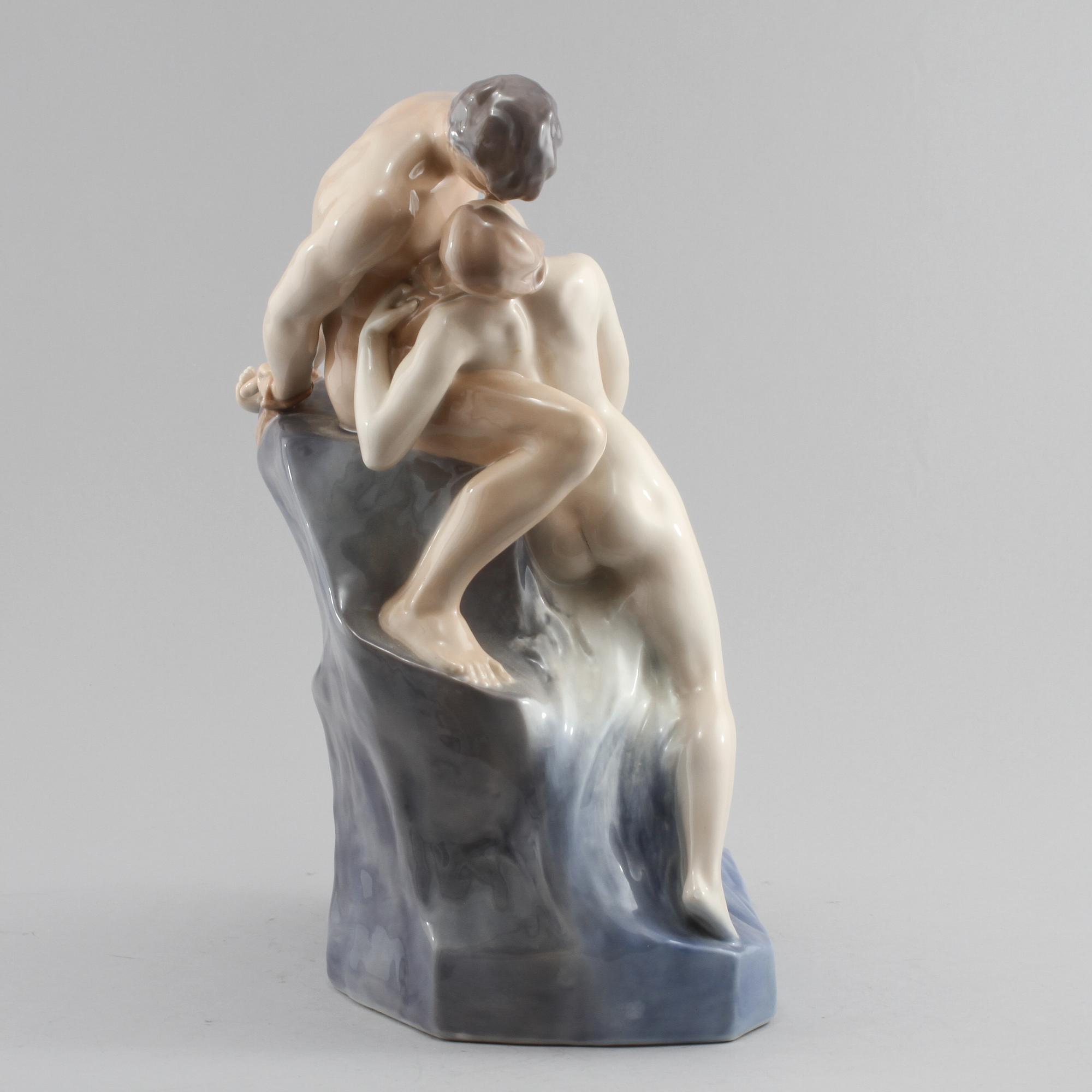FIGURIN, porslin, Theodor Lundberg, Royal Copenhagen, 1900-talets andra hälft.