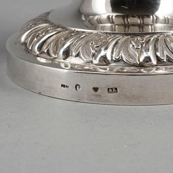 KAFFEKANNA, silver, Anders Lundqvist, Stockholm 1843. Vikt ca 768 gram.