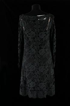 A 1970s black evening dress by Frank Usher.