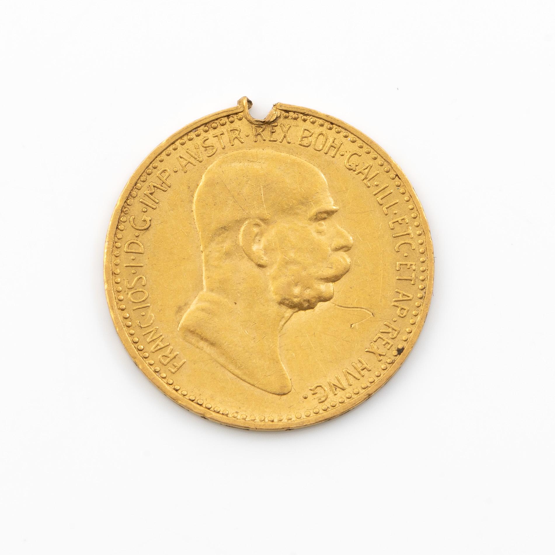 Gold coin, Austria, 10 Corona, 1909.