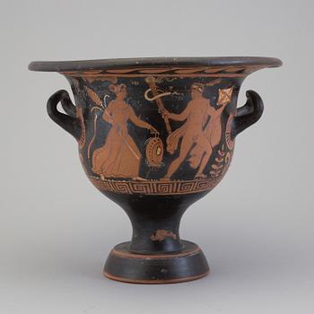 An Apulian red figure bell krater, ca 4th century B.C.