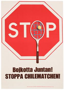 Kjartan Slettemark, Poster "Stoppa Chilematchen", 1975.