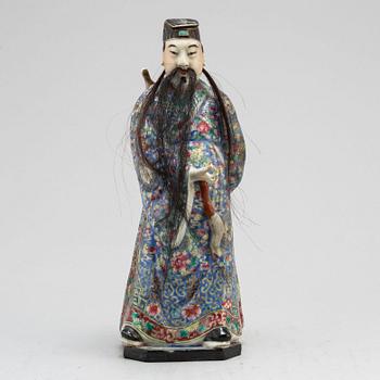 A Chinese famille rose figure, modern.