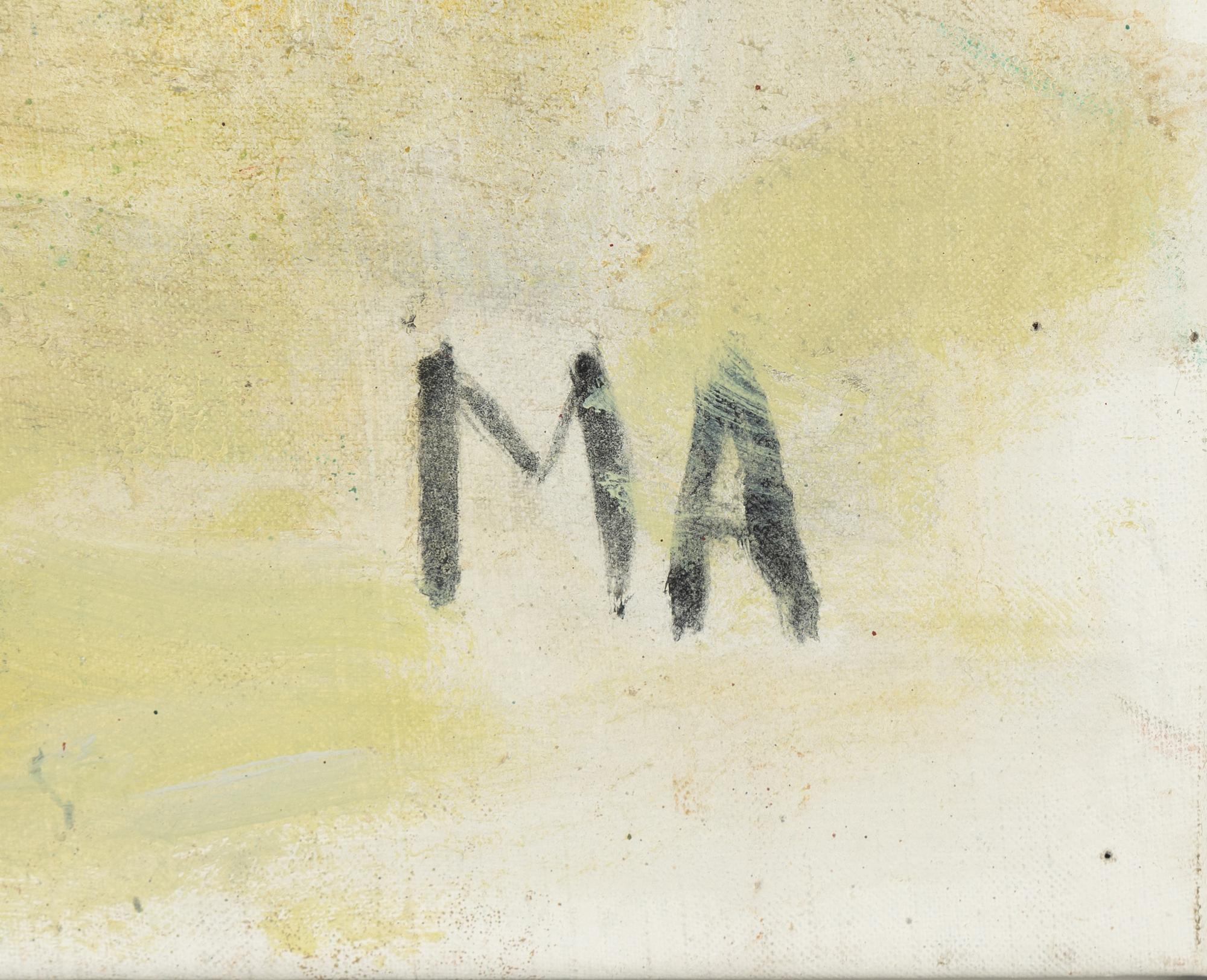 Maj Arnell, oil/mixed media on canvas, signed and dated -88-89.