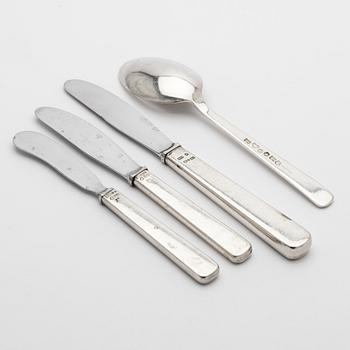 Hugo Strömdal, bestick 35 delar, 'Grand Prix', sterling silver, design Kay Bojesen, Stockholm, 1950-1960-tal.