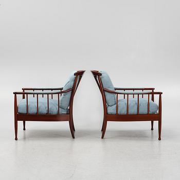 Kerstin Hörlin-Holmqvuist, a pair of 'Skrindan' armchairs, OPE, Sweden, second half of the 20th century.