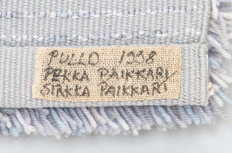 PEKKA PAIKKARI, ryijy, toteutus Sirkka Paikkari Loomsterstudio, Finland 1998.