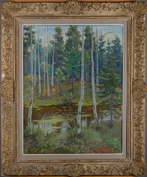 JOHANNES GEBHARD, olja på duk, signerad.