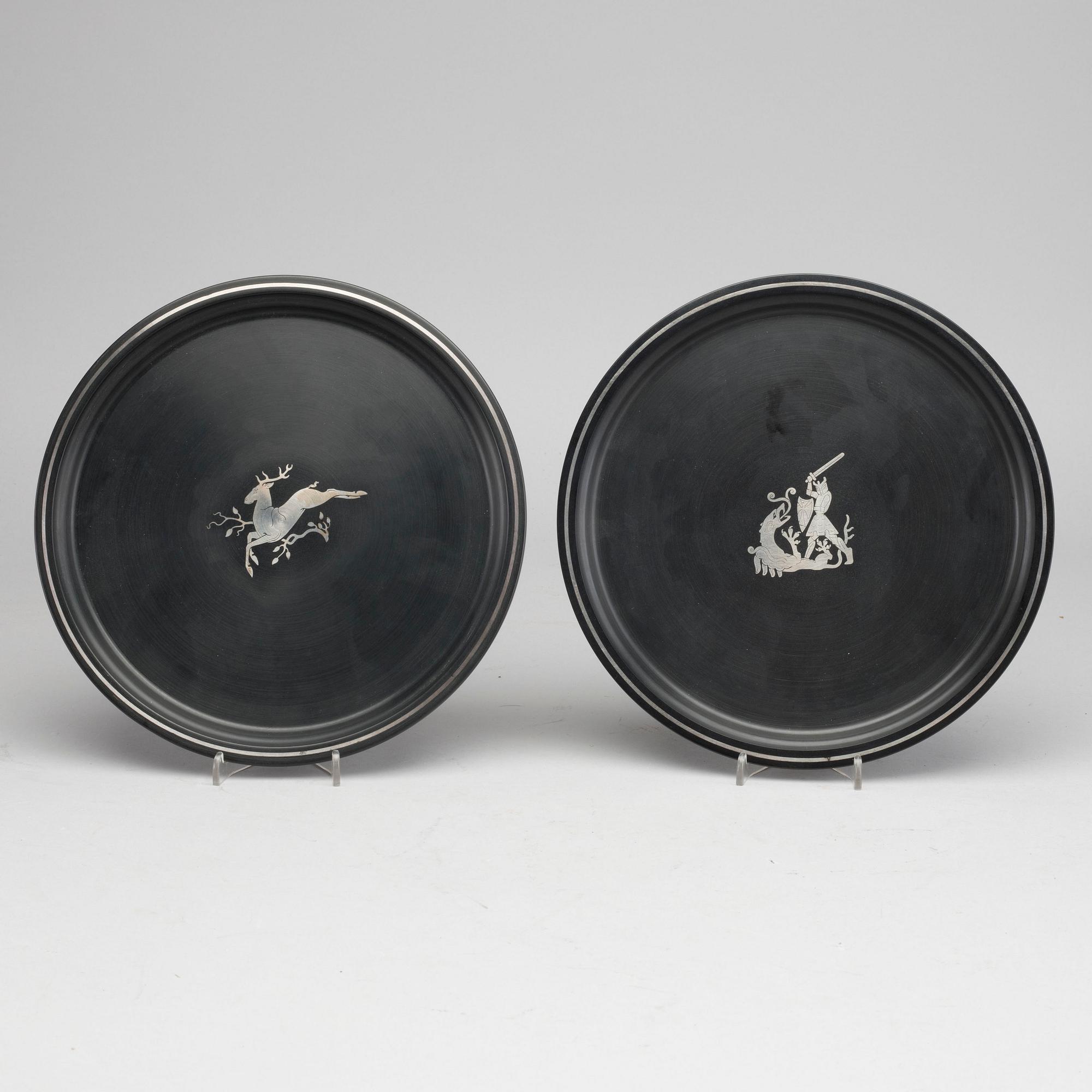 A PAIR OF ISOLITE TRAYS, Perstorp.