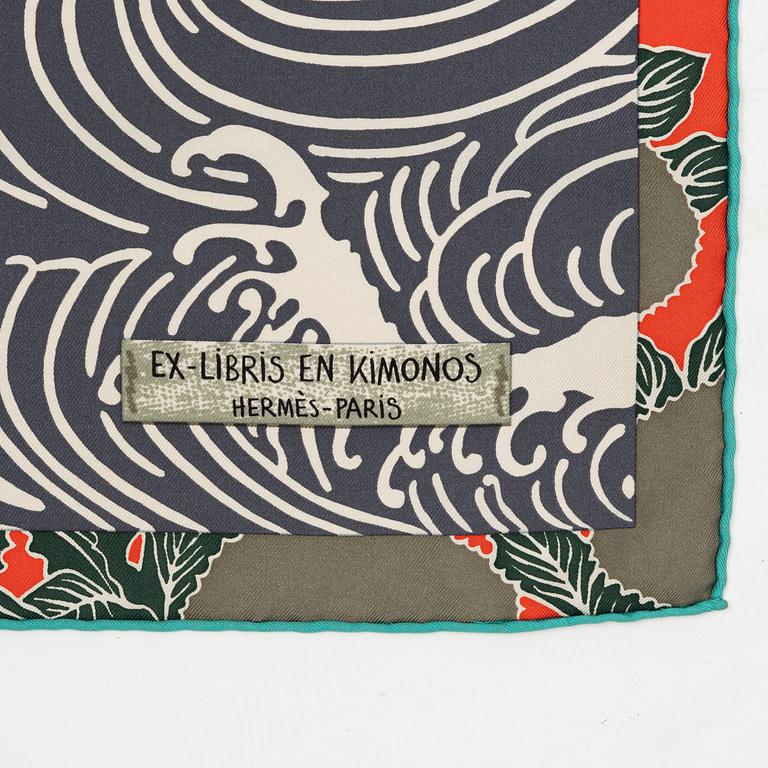 Hermès, scarf, "Ex-Libris en Kimonos",.