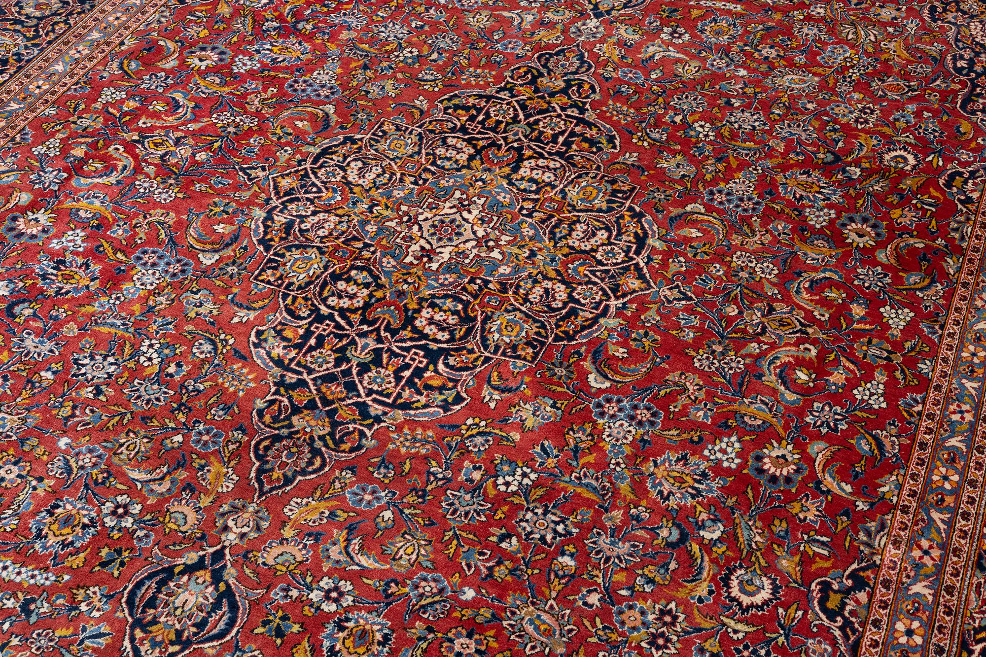 Carpet, Keshan, approx. 435 x 312 cm.