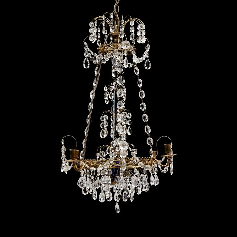LJUSKRONA, gustaviansk stil, 1900-talets mitt. Höjd ca 72 cm.