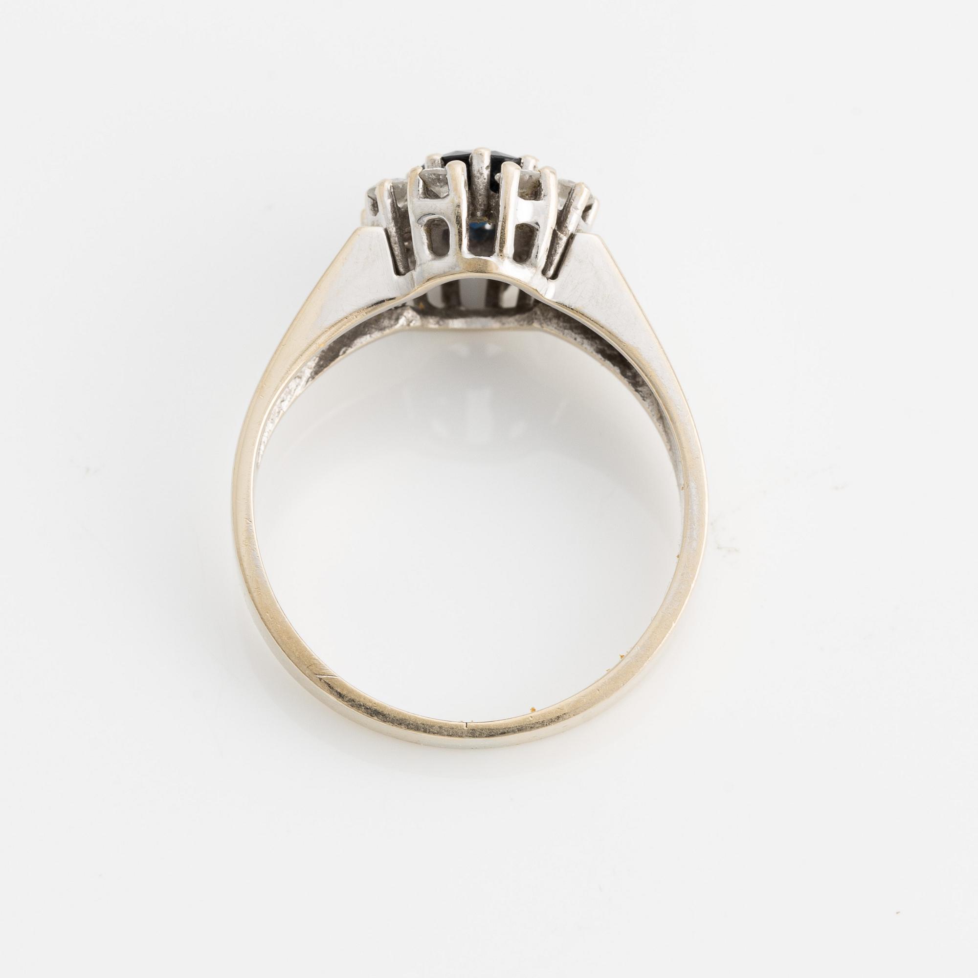 Ring, med safir och diamanter.