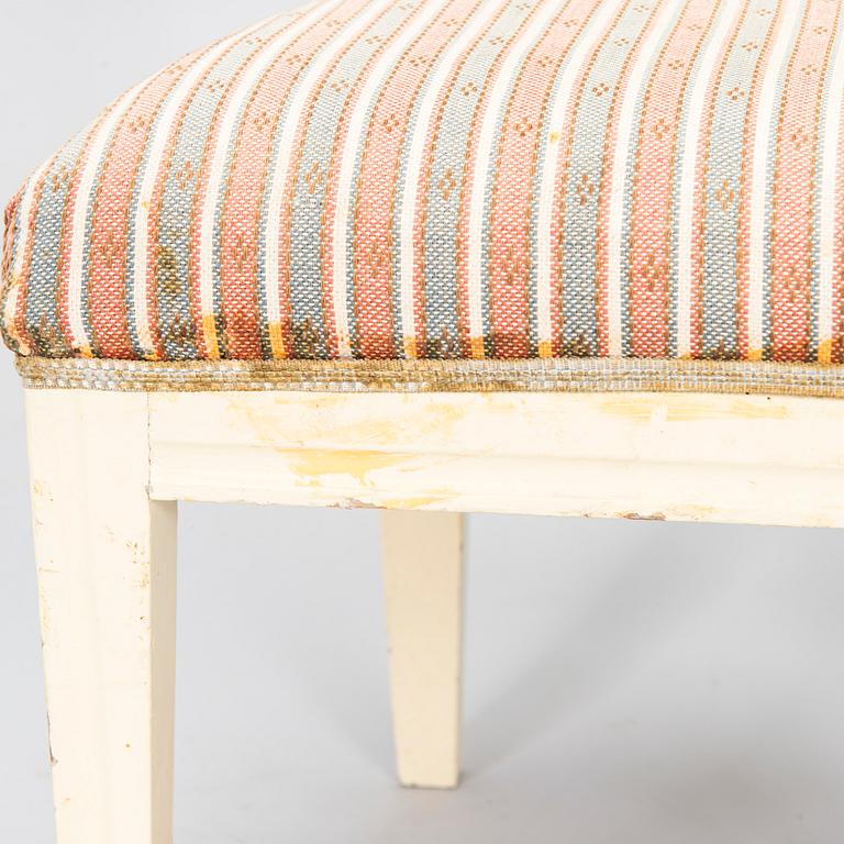 A set of six Swedish Gustavian chairs, circa 1800.