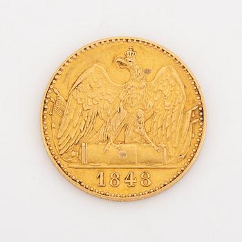 A gold coin, Preussen, Friedrich Wilh IV, 2 d'Or, 1848.