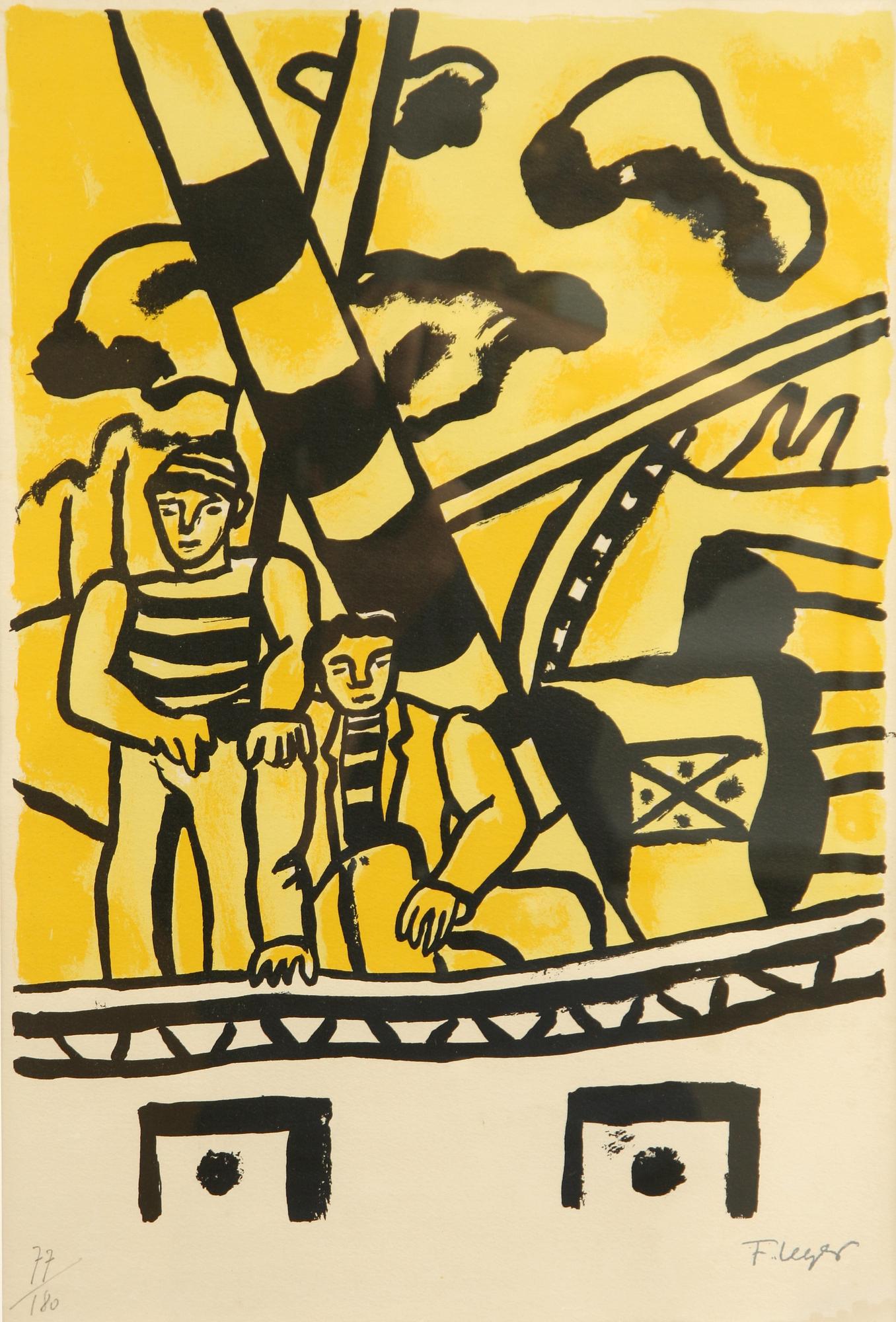 FERNAND LÉGER, efter, färglitografi, sign i trycket, numr 77/180.