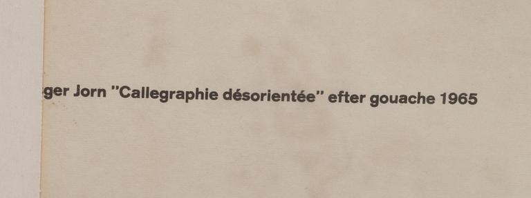 UTSTÄLLNINGSAFFISCHER. 2 st. Asger Jorn, efter samt Wilhelm Freddie, efter. Lunds konsthall 1966 samt 1968.