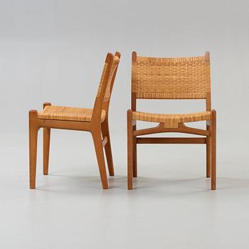 A set of six Hans J Wegner 'CH-31' stained oak  chairs, Carl Hansen & Son, Denmark 1960's.