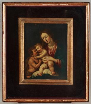 Jan Gossaert Follower of, Madonna and child infant St John the Baptist.
