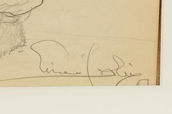 Einar Jolin, Stående samekvinna, Elegant dam i profil a tergo.