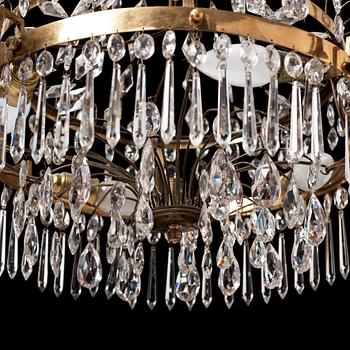 A late Gustavian circa 1800 five-light chandelier.