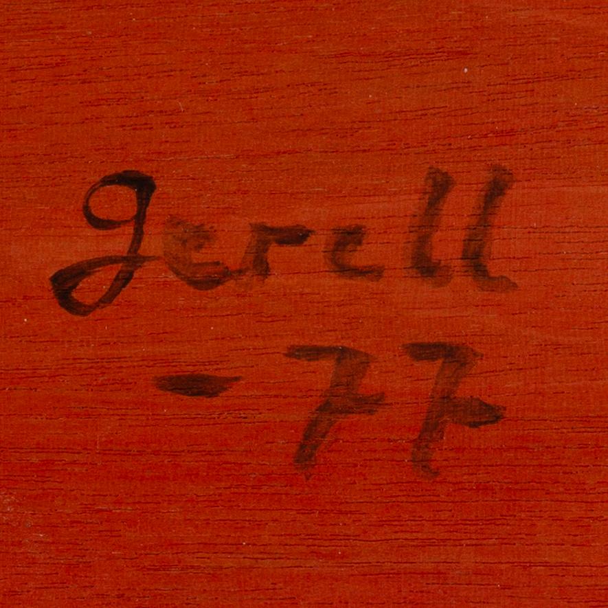 Greta Gerell, oil on board, signed and dated -77.