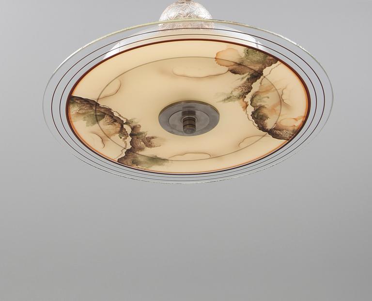 TAKLAMPA, art déco. Höjd ca 40 cm.