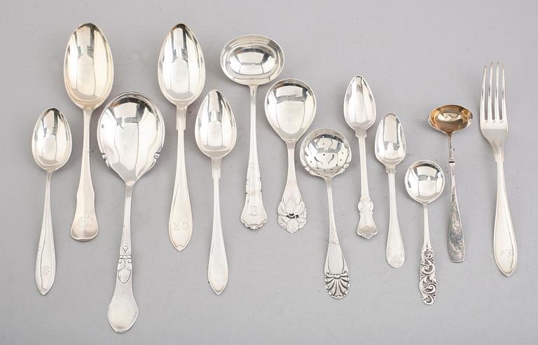 BESTICK, 24 delar, silver, 1900-tal. Vikt ca 815 gram.
