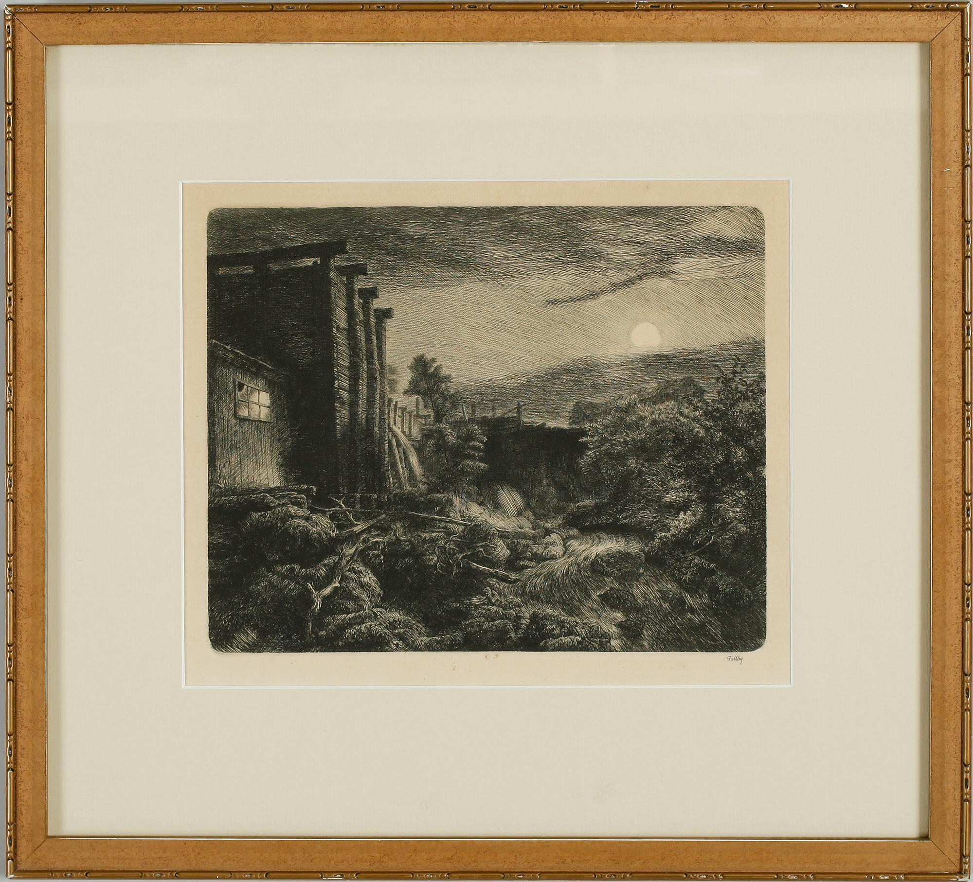 FOLKE GULLBY, etsning, sign.