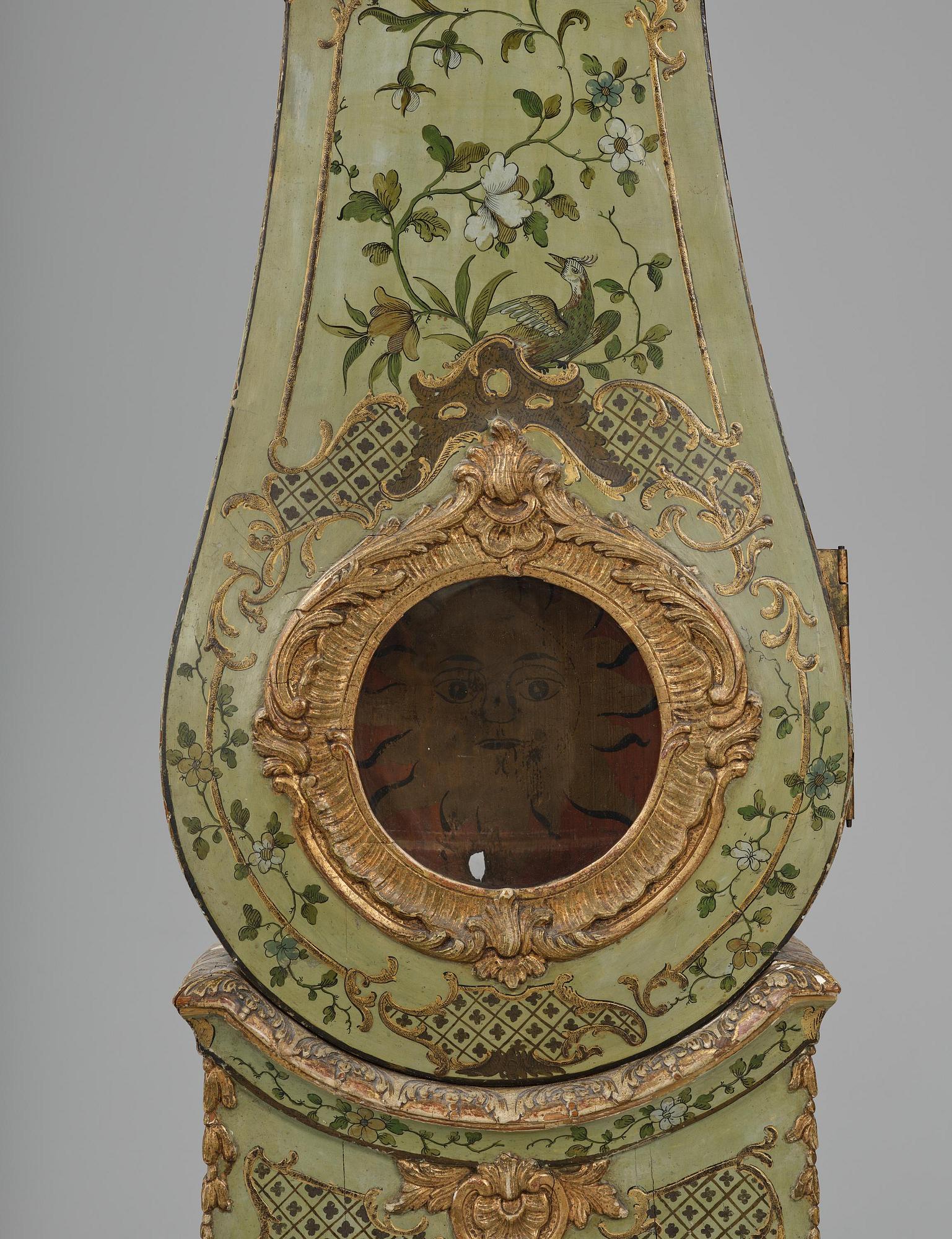 A rococo longcase clock by P. Ernst (watchmaker in Stockholm 1753-84).
