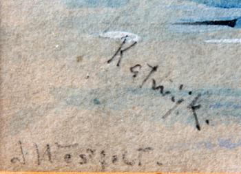 INGEBORG WESTFELT-EGGERTZ, akvarellskiss, sign.