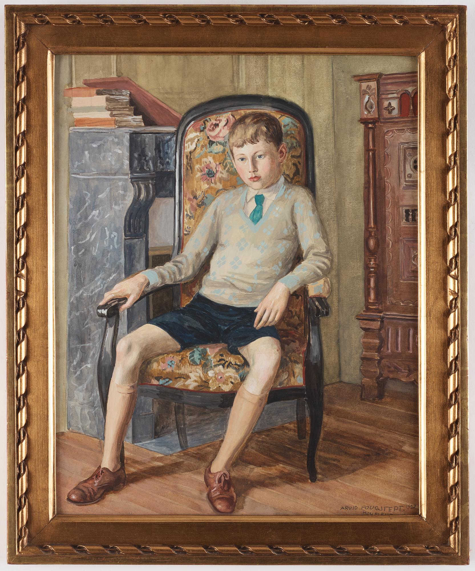 Arvid Fougstedt, "Goose Portrait" (The Artist's Son Erik).