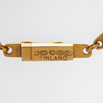 Björn Weckström, a 14K gold 'Lapland booms' necklace for Lapponia 1969.