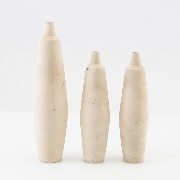 Gunnar Nylund, vases 3 pcs. Nymölle 1950s/60s, Denmark.