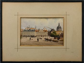 Four watercolors by swedish artist FREDRIK ISBERG, signed.