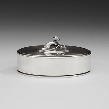 A Harald Nielsen sterling box, Georg Jensen, Copenhagen 1933-44.