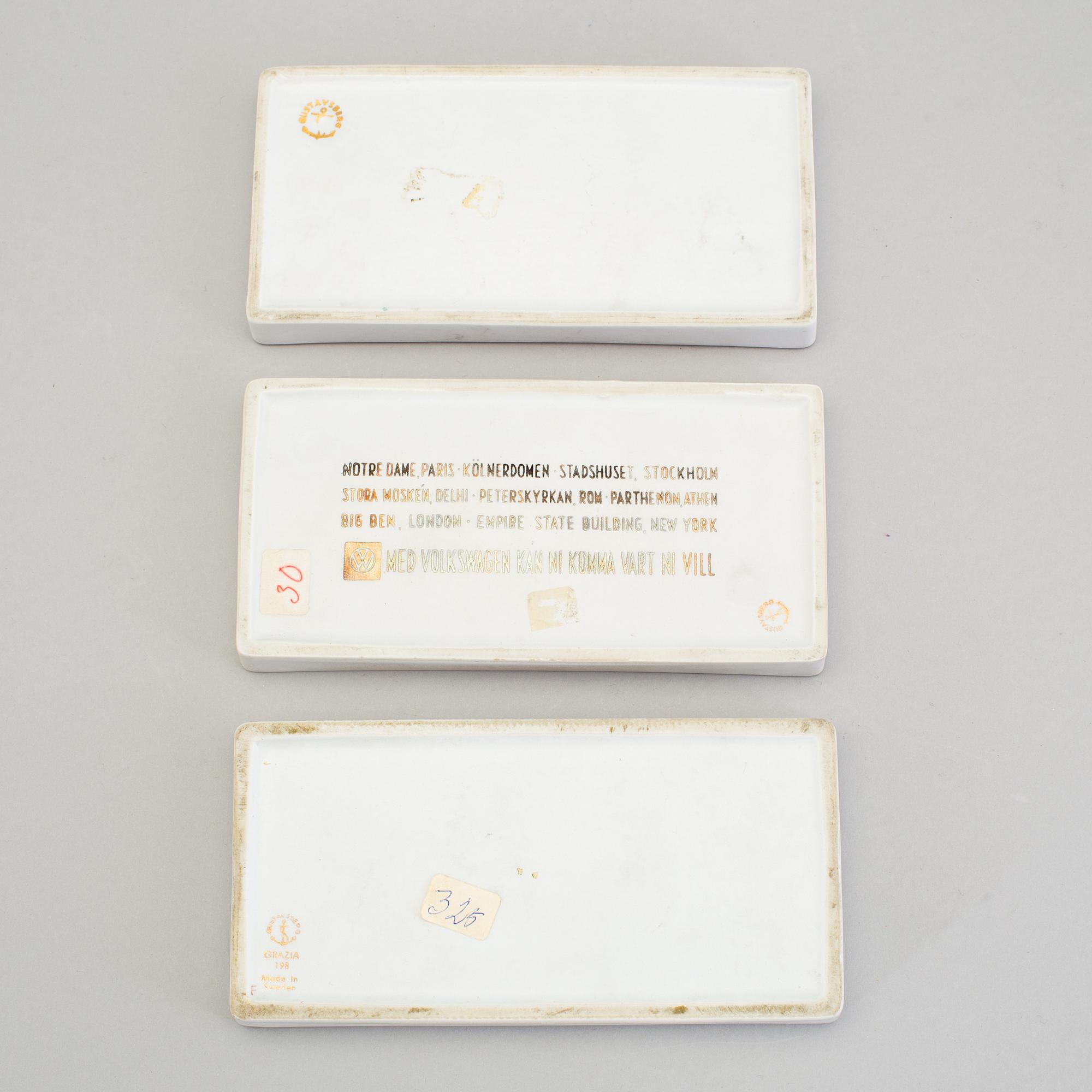 STIG LINDBERG, a lot of seven pieces of "Grazia" items, Gustavsberg 1950/60s.