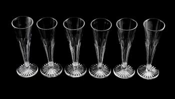CHAMPAGNESTRUTAR, 6 st, glas, 1800-talets andra hälft.