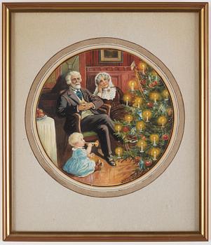Jenny Nyström, In the light of the Christmas tree.