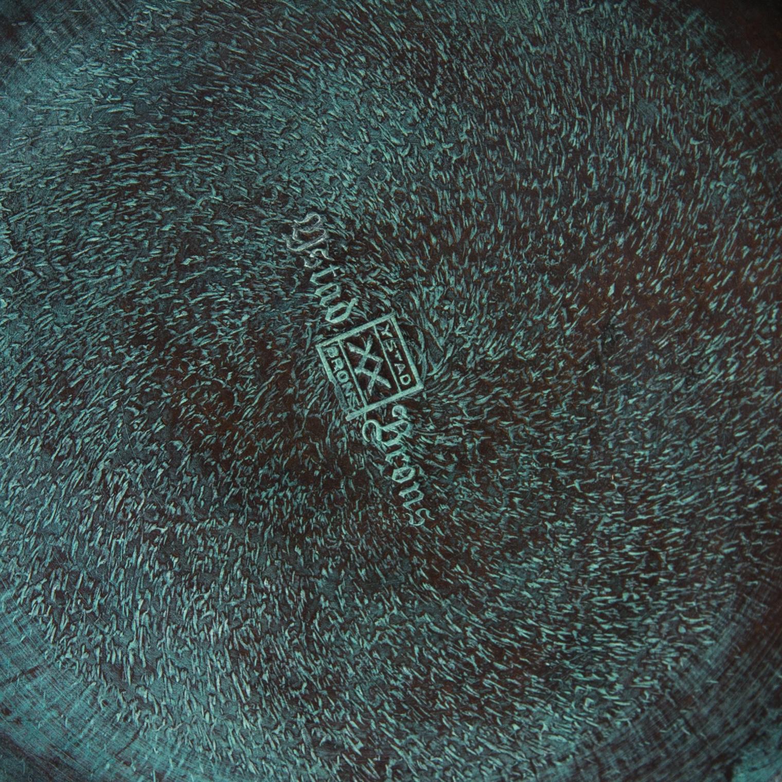 A lidded bronze bowl from Ystad Brons, 1920's/30's.