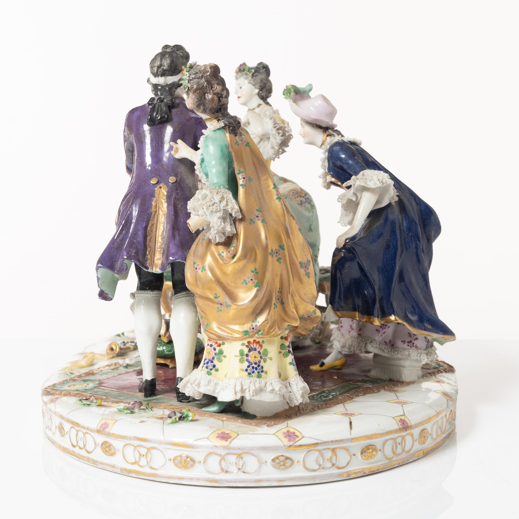 Figure group, porcelain, circa 1900.