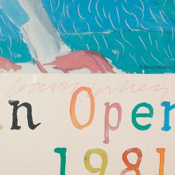 DAVID HOCKNEY, after,  Exhibition poster from Metropolitan Opera, 1981.