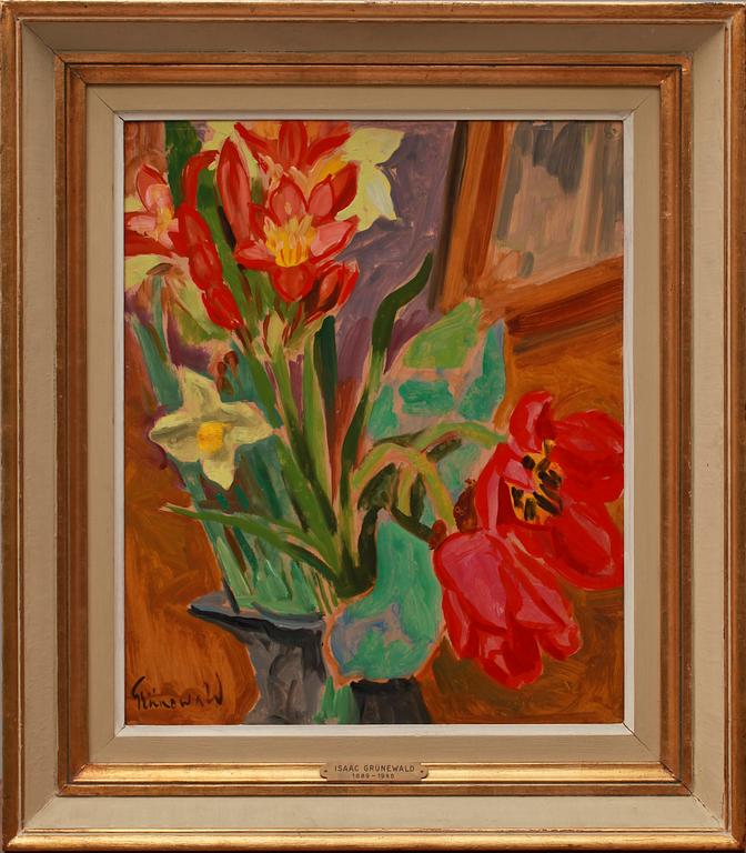 ISAAC GRÜNEWALD, olja på pannå, sign.