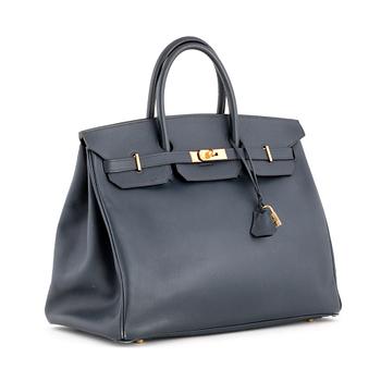 705. HERMÈS, a blue leather, "Birkin 40".