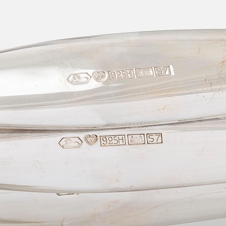 Tapio Wirkkala, a 72-piece set of 'Tapio' sterling silver cutlery, Kultakeskus Hämeenlinna Finland 1970-71.