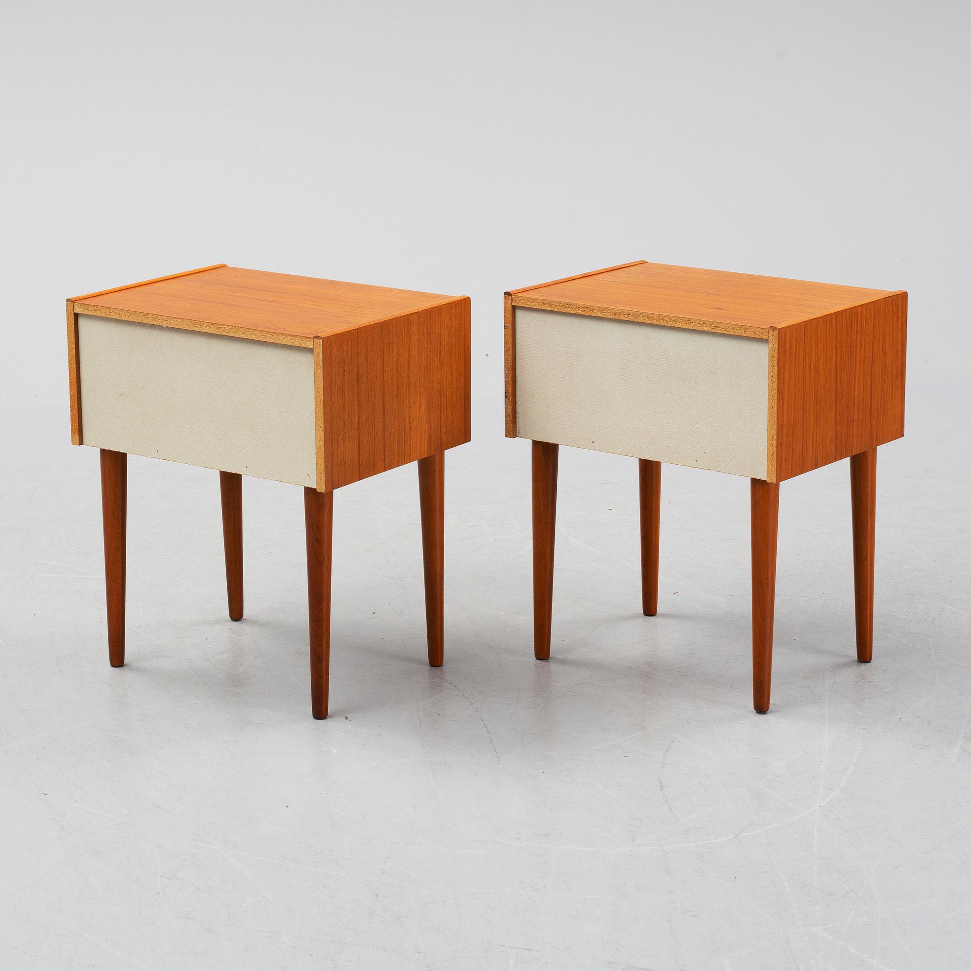 A pair of bedside tables from the second half of the 20th century.