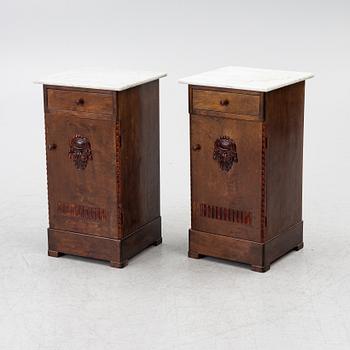 Sängbord, ett par, tidigt 1900-tal.