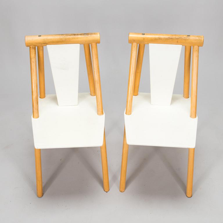 Yrjö Viherheimo & Rudi Merz, 5 stolar och bord, "Pinna", Korkeakoski Oy.