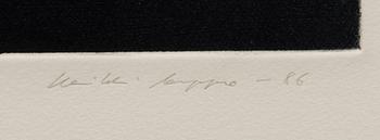 HEIKKI ARPPO, viivasyövytys ja akvatinta, signeerattu ja päivätty -86, numeroitu 63/99.