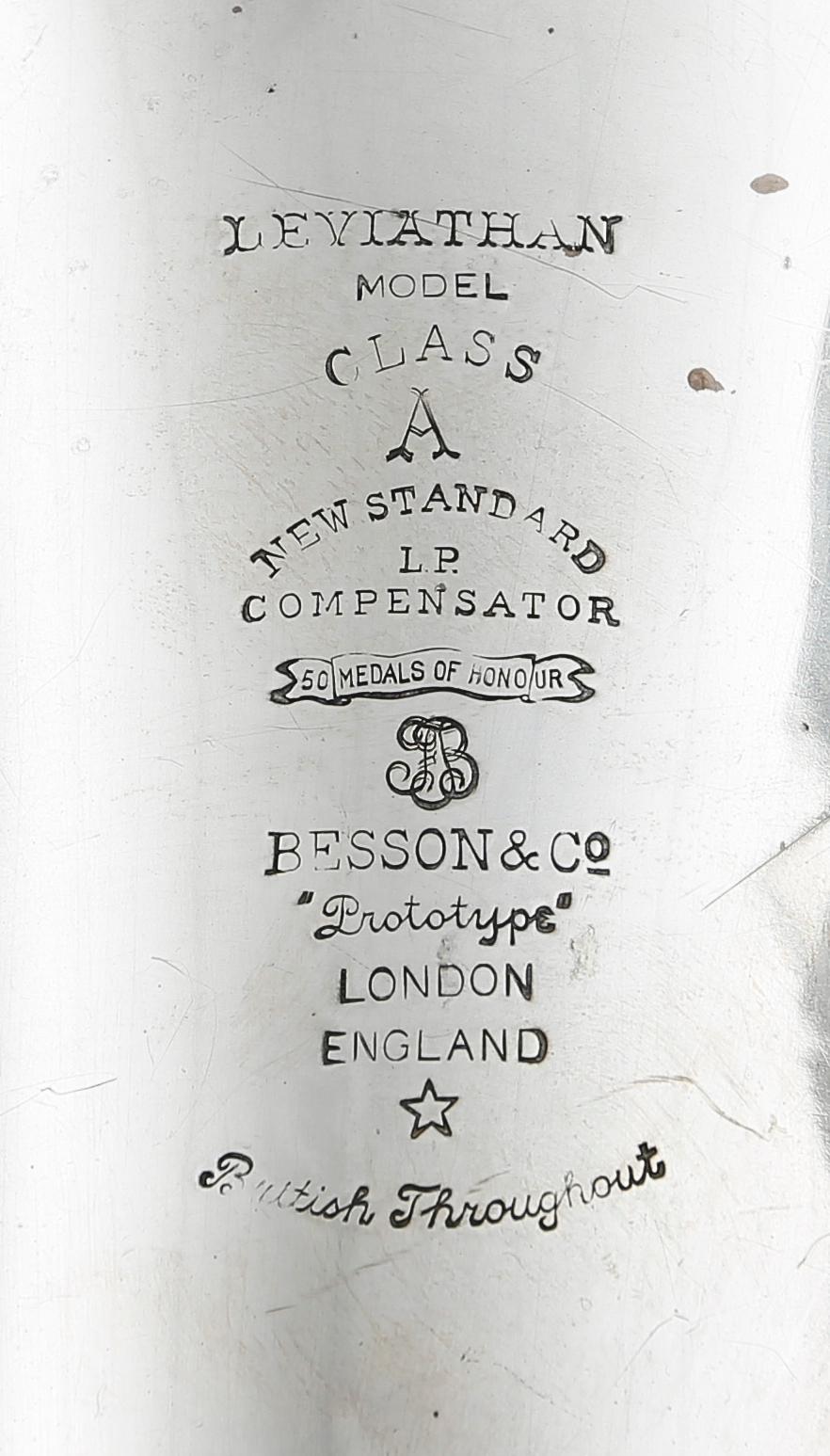 BASTUBA, försilvrad mässing, Besson & Co, 1900-tal.